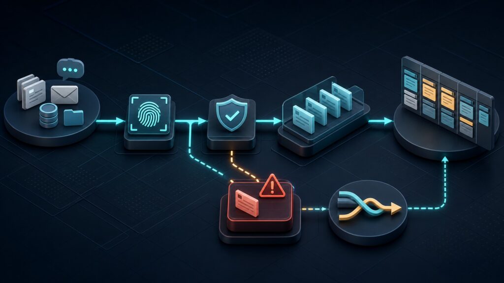 Editorial business scene illustrating kanban project management software data flow