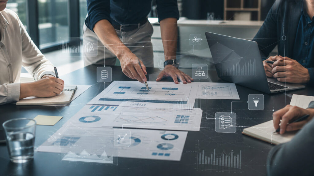 Editorial business scene illustrating marketing analytics platforms operating model