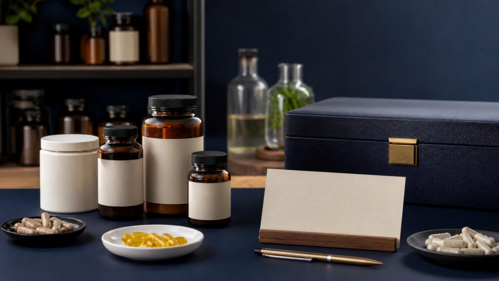 People-free editorial still life illustrating ingredient-specific nutritional support rather than a blanket claim about masculinity hormones or sexual performance
