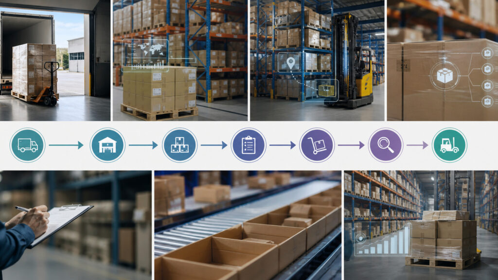 Editorial business scene illustrating multi-channel inventory software permission structure