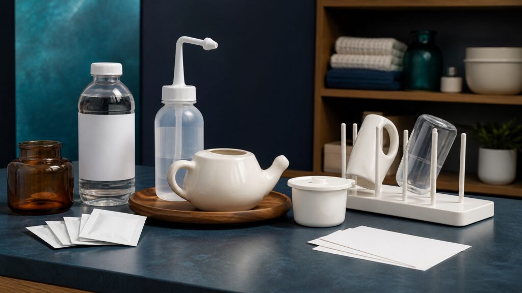 People-free editorial still life illustrating wash prepare safe water mix inspect irrigate gently discard clean air-dry and store