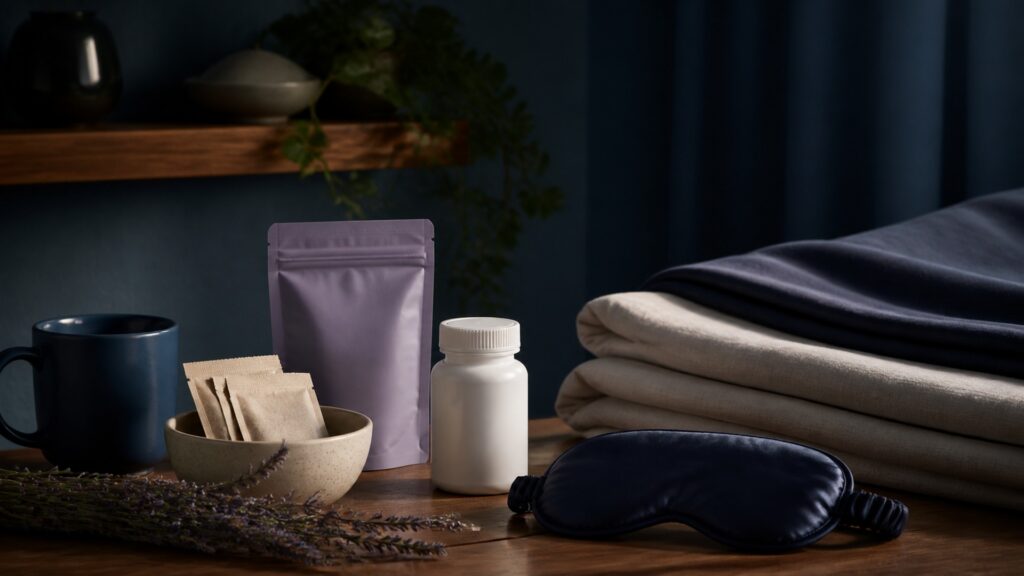 People-free editorial still life illustrating prepare verify time use sleep and review cycle