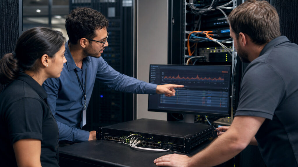 Editorial business scene illustrating network security appliances operating model