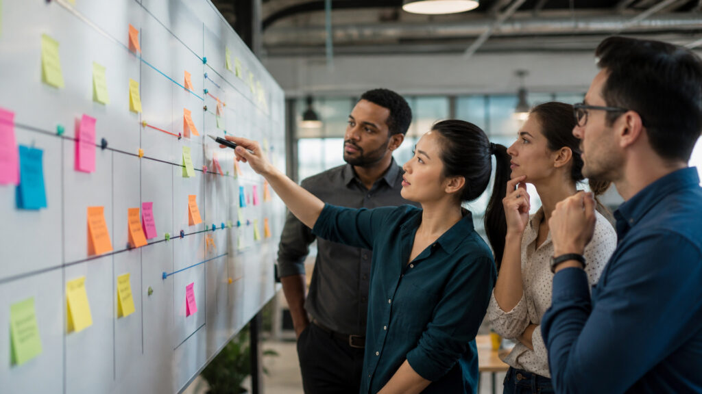 Editorial business scene illustrating operational efficiency