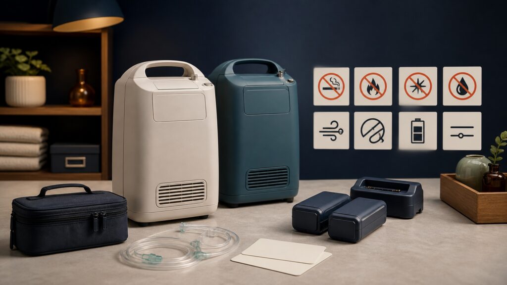 People-free editorial still life illustrating fire smoking flame oil grease blocked intake battery travel tubing trip hazards setting changes and power failure