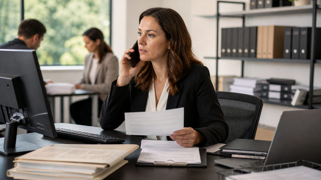 Editorial business scene illustrating registered agent services operating model