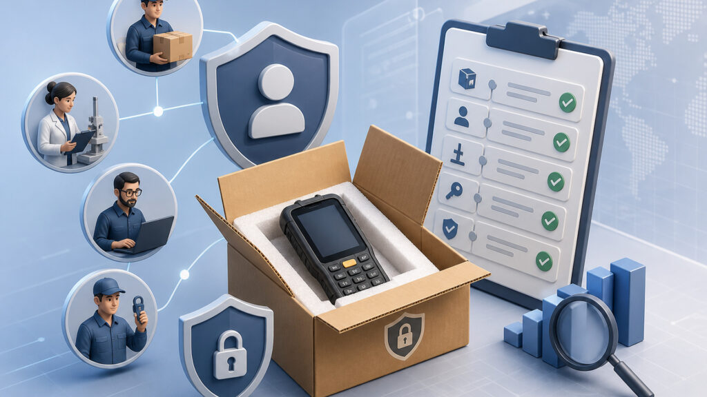 Editorial business scene illustrating shipping hardware permission structure