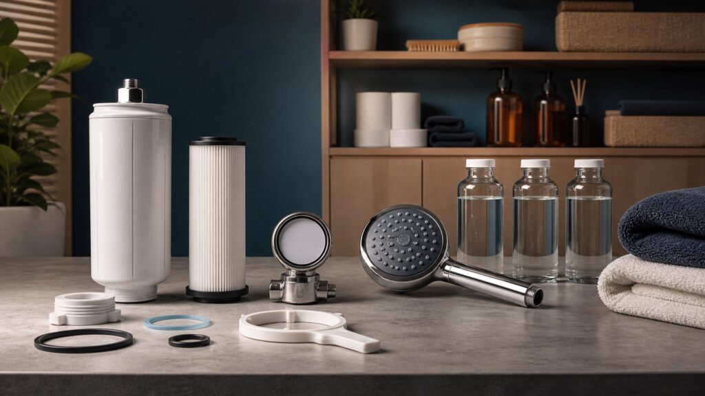People-free editorial still life illustrating inspect temperature check track capacity flush replace clean seal and reassess