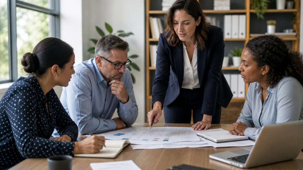 Editorial business scene illustrating small business accounting services operating model