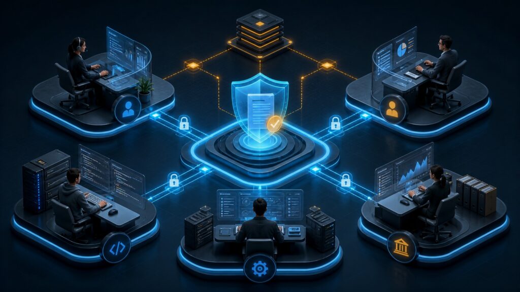 Editorial business scene illustrating subscription billing platforms permission structure