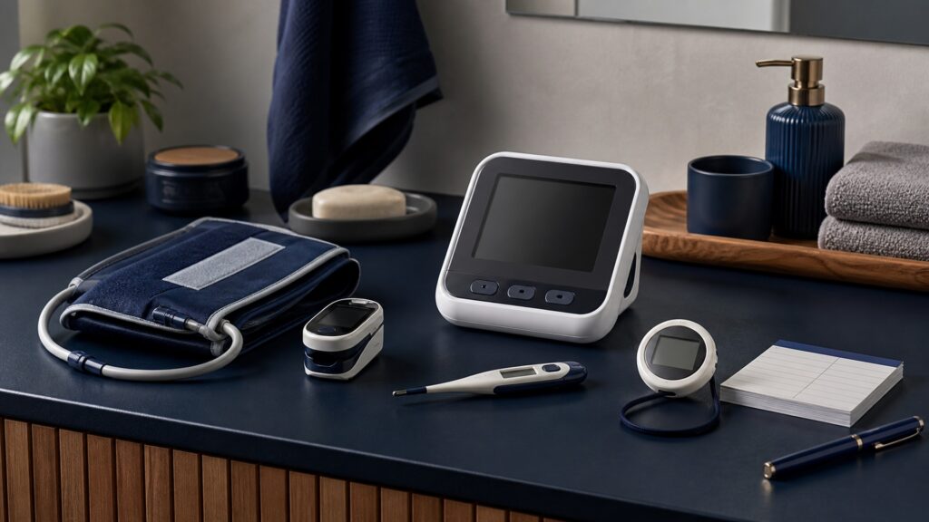 People-free editorial still life illustrating choose inspect standardize place stabilize record repeat and escalate cycle