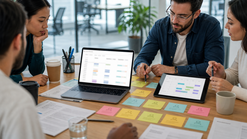 Ultra photorealistic time tracking software hero image for Workable Review for Recruitment Automation Software