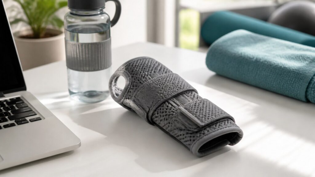 photorealistic wrist brace hero image for Wrist Braces Buying Guide for Work, Exercise, and Recovery Routines