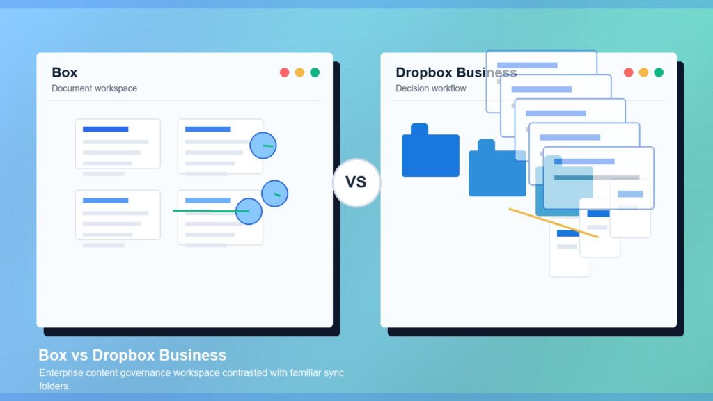 Box vs Dropbox Business business comparison image
