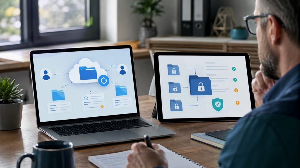 Dropbox Business vs Egnyte business comparison image