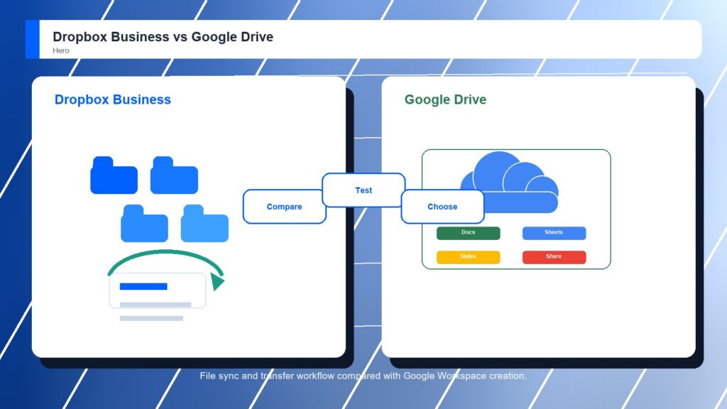 Dropbox Business vs Google Drive business comparison image
