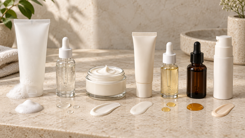 how skincare products work explainer hero image for Review Streets