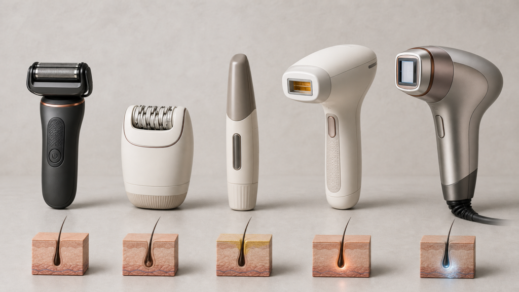 hair removal technology explainer hero image for Review Streets